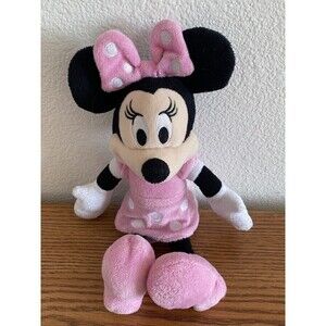 Disney Minnie Mouse Pink Polka Dot Plush 12"